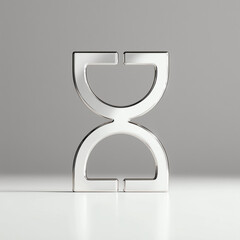 Symbolic female interlinked shapes in minimalistic design  