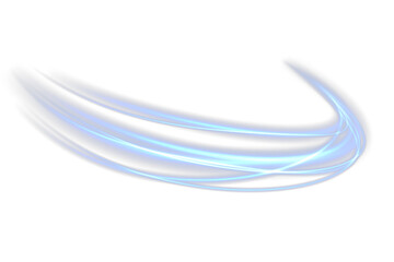 Obraz premium Curved glowing trails of light represent air circulation and energy transfer. A perfect digital element for eco design and science visualization.