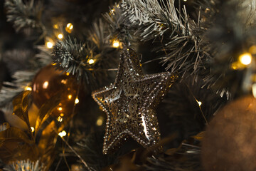 star on the Christmas tree, Christmas tree decoration star