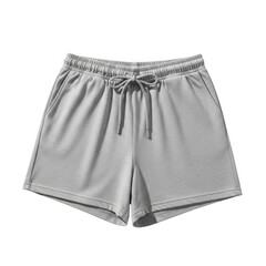 Gray sweat shorts isolated on transparent background