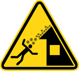Danger chute de neige toit