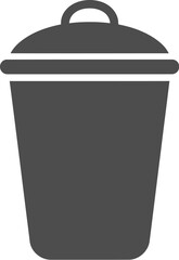 Trash bin isolated on white background, clean waste container, studio photo, product illustration, minimal environment, front view, recycling concept