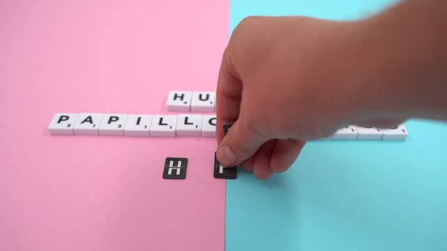 Human papillomavirus HPV letter isolated
