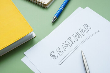 Seminar written on paper as concept of knowledge sharing.