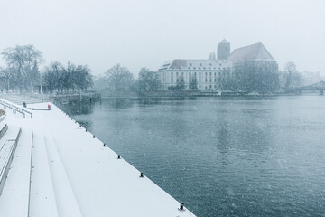 Opady śniegu we Wrocławiu © Grzegorz Polak