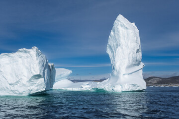 Giant Ice Formations Floating in Disko Bay, Greenland © Michel