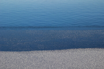 Three stripes of a freezing river