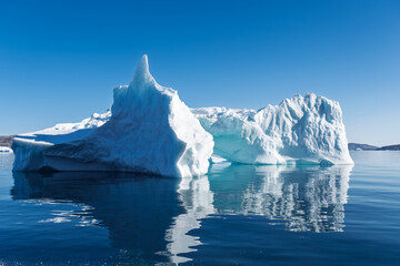 Giant Ice Formations Floating in Disko Bay, Greenland © Michel
