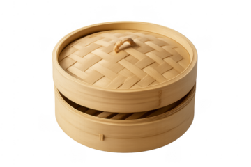 Bamboo steamer basket with lid for cooking asian food