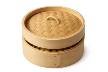 Bamboo steamer basket traditional asian cooking kitchenware