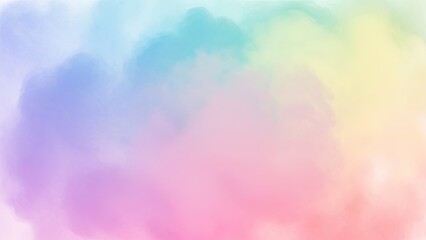 Vibrant pastel colors blend in soft gradient background