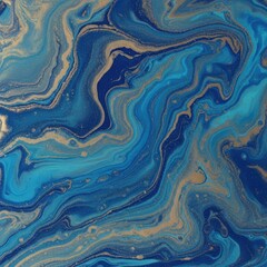 Stunning blue and gold marbled texture background design