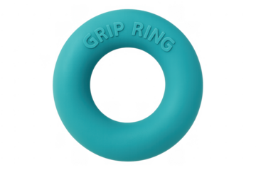 Blue grip ring for hand and forearm exercises