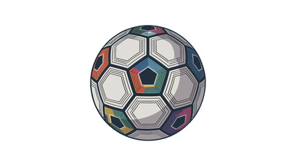 Obraz premium A colorful soccer ball design.