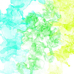 Abstract transparent fluid background with stains and splashes 