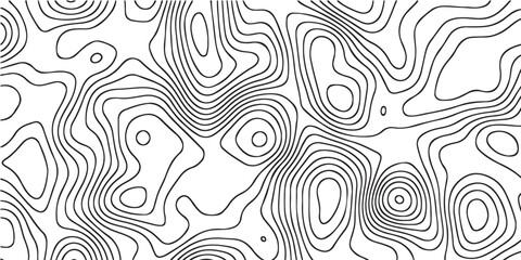 Minimal Topographic Line Map Design Featuring Elevation Contours on White Background with Paper Texture Effect