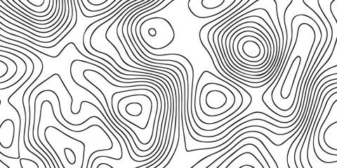 Minimal Topographic Line Map Design Featuring Elevation Contours on White Background with Paper Texture Effect