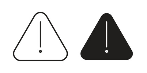 Attention icons on white background. EPS 10. Editable linear style stroke. Vector icon