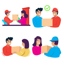 Express Delivery clipart bundle template, for delivery business.