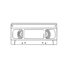 Fototapeta premium Hand-Drawn VHS Cassette Illustration: Retro Entertainment and Nostalgic Media