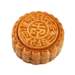 A traditional mooncake on transparent background