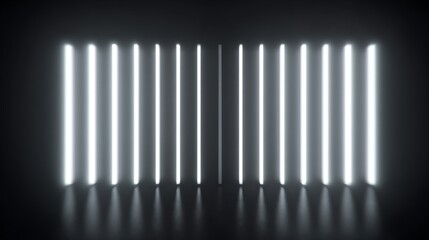 Obraz premium Abstract Background with Vertical Light Strips Creating Modern Atmosphere and Artistic Vibes in a Dark Environment