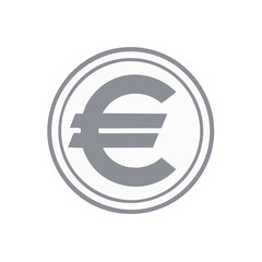Isolated illustration of Euro currency symbol Money concept for finance or commerce design