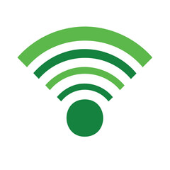 Green Wireless Signal Icon Network Connection Symbol Digital Communication