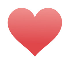 Coral heart shape illustration with a gradient effect on a white background.