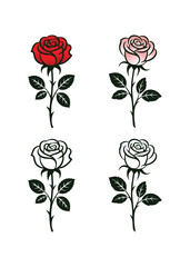 Rose Botanical Floral Design Collection