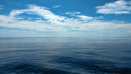 Fototapeta premium Tropical seas. Views of the Bali Sea from the ship in winter-summer in the southern hemisphere. Indonesia