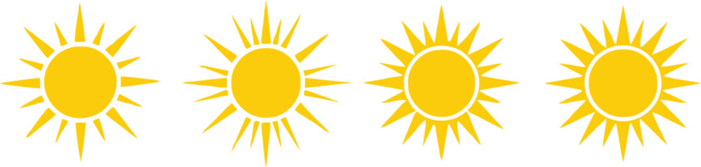 Sun icon set Vector