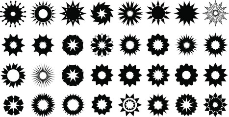 Star shape abstract geometric vector elements Vector