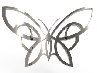 silver butterfly png