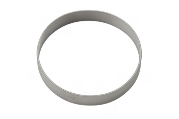 Metal cookie cutter ring on transparent background