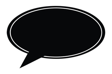 comment chat bubble vector icon silhouette