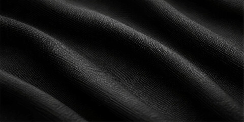 Fototapeta premium A dark and textured black leather fabric surface features a rough macro pattern of natural material, creating a closeup textile backdrop perfect for fashion design and wallpaper backgrounds