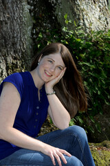 Visitor to Oak Alley Plantation