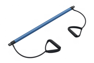 Pilates bar kit with resistance bands for fitness