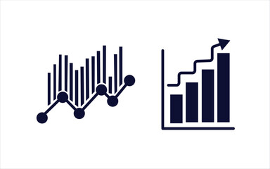bar chart icon related to graph, suitable for web site, app, user interfaces, printable etc. solid icon style. simple vector design editable