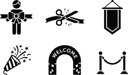 Ceremony and event icons Vector