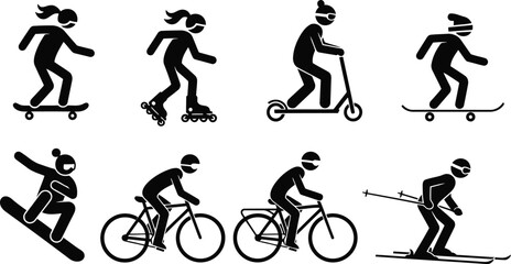 Activity icons set Vector