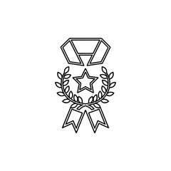 Minimalist Award Badge Icon Illustration for Recognition and Achievement