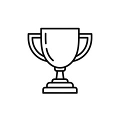 Minimalist Line Drawing of a Trophy Cup for Award Celebration Concept