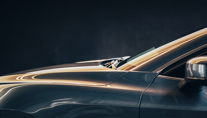 Fototapeta premium 車ボンネットに映える美しいラインと質感
