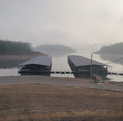 fog over the lake
