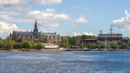Fototapeta premium Stockholm, Sweden - 04.08.2018 - Stockholm during a beautiful sunny summer day