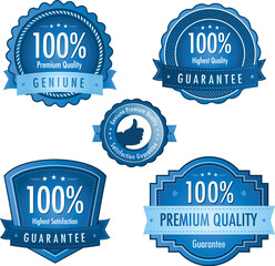 Blue Guarantee Badges genuine satisfaction