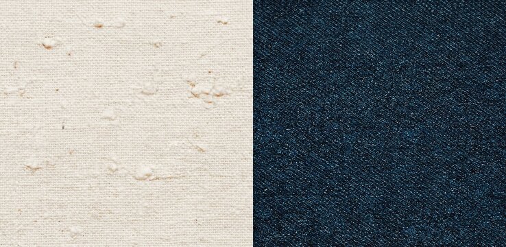 Contrasting textures: rustic off-white fabric beside a dark sparkling surface