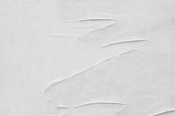Old ripped torn blank white fly posters textures backgrounds grunge creased crumpled paper vintage...